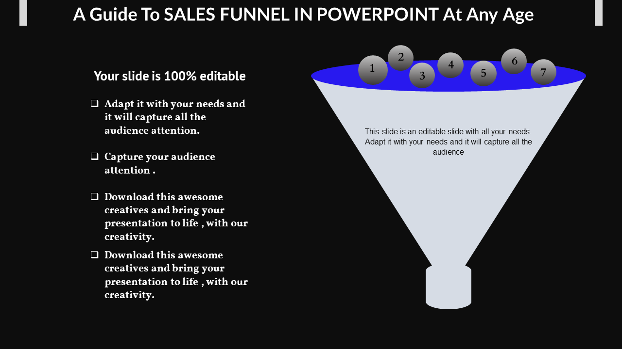 Sales Funnel In PowerPoint In Filter Model